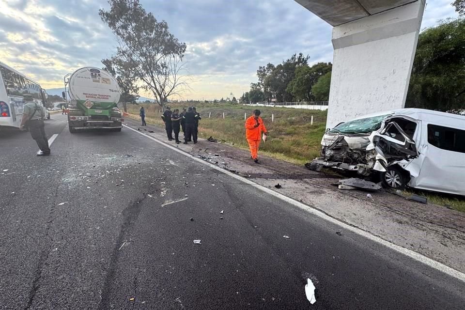 La camioneta se dirigía al Hotel Fiesta Americana, en la Ciudad de México, procedente de la zona arqueológica de Teotihuacán.