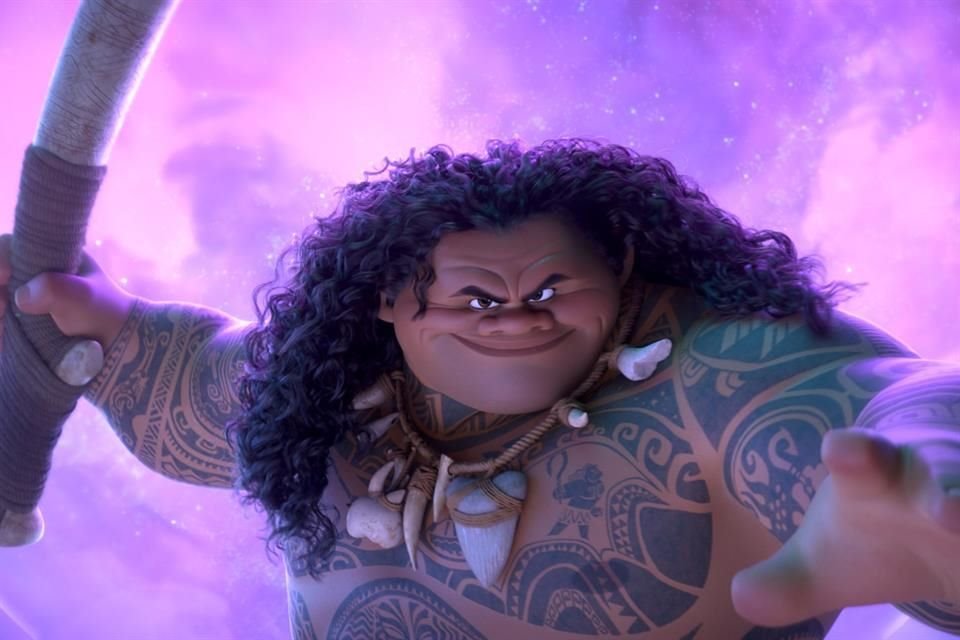 El semidiós Maui regresa en la secuela, con la voz de Dwayne Johnson.