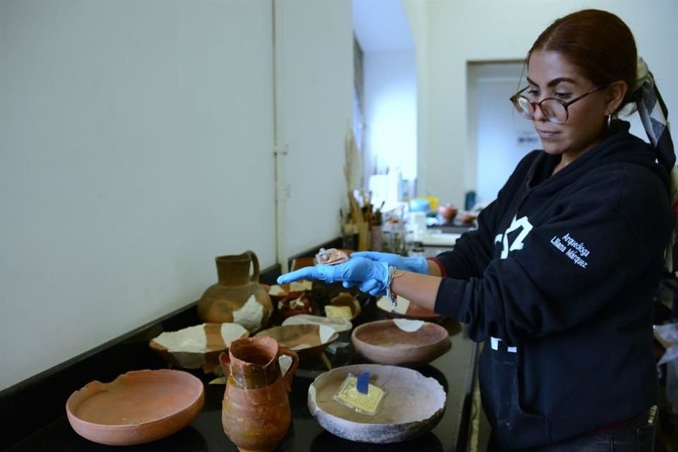 Liliana Márquez Escoto, jefa de excavación del proyecto.