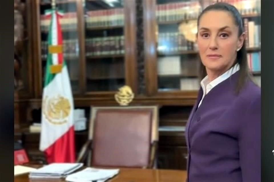 La Presidenta Sheinbaum mostró algunos detalles del despacho presidencial de Palacio Nacional.