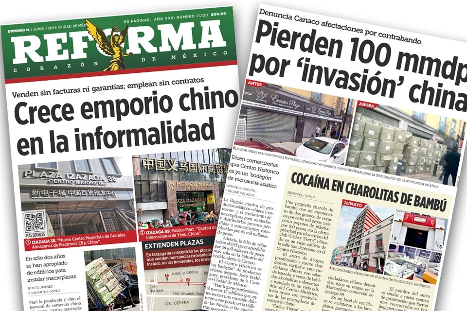 En junio pasado, REFORMA publicó la venta irregular de productos chinos en Izazaga 89. 