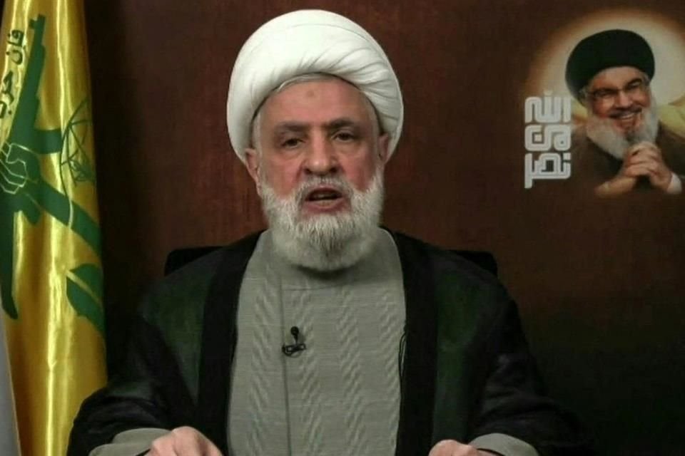 Naim Qassem, jefe de Hezbolá, dio un mensaje televisado.