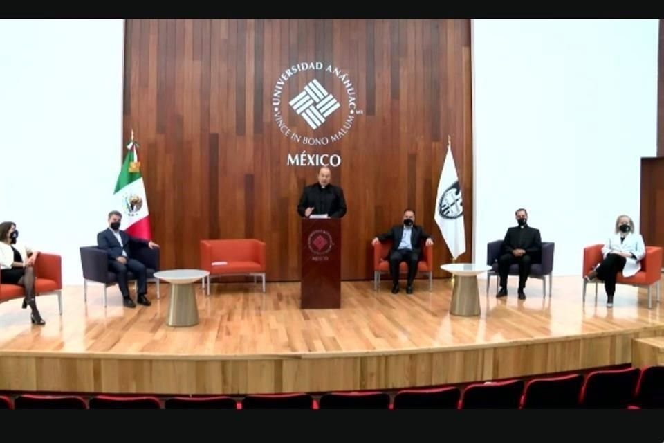 Durante la bienvenida a nuevos alumnos de la Universidad Anáhuac México.