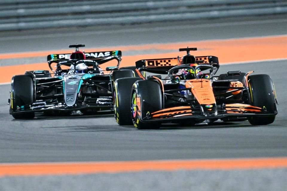 Russell no dio alcance a los McLaren en Qatar.