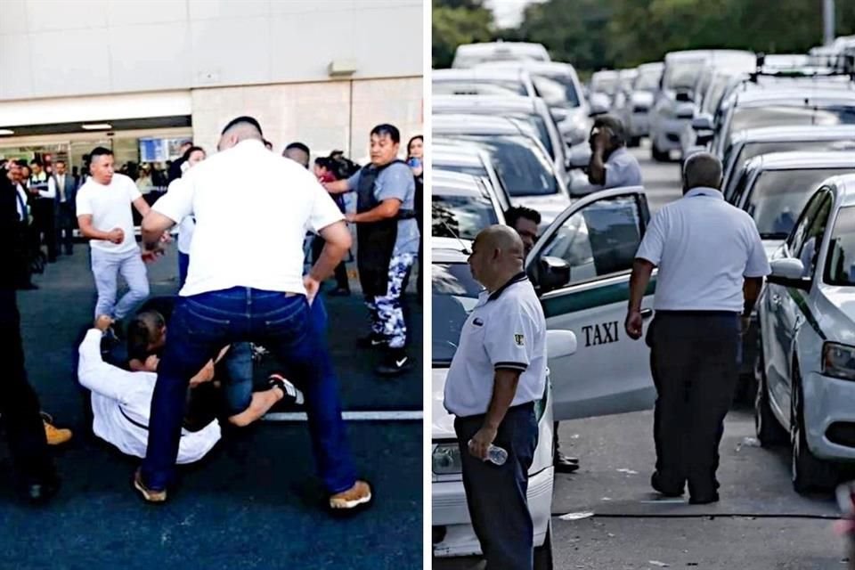 Aunado a que controlan tarifas en Cancún, Playa del Carmen y Tulum, taxistas agreden a conductores de aplicación y personal de aeropuertos.