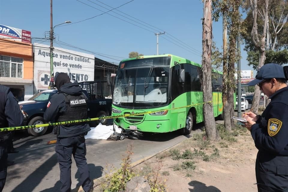 El accidente ocurrió sobre la Vía Morelos, a la altura de Avenida Río Bravo.