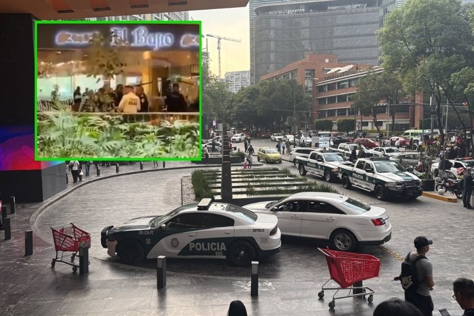 Un hombre de unos 40 años fue acribillado al interior de un restaurante de Plaza Miyana, en Polanco.