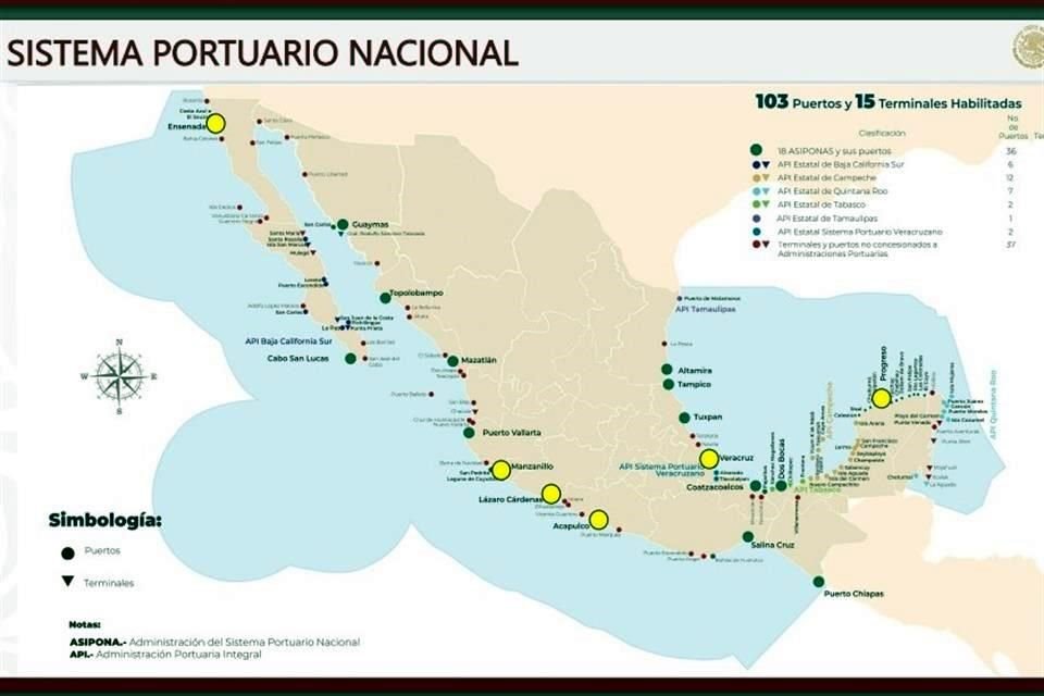 El Gobierno federal detalló la inversión que aplicará en distintos puertos del País.