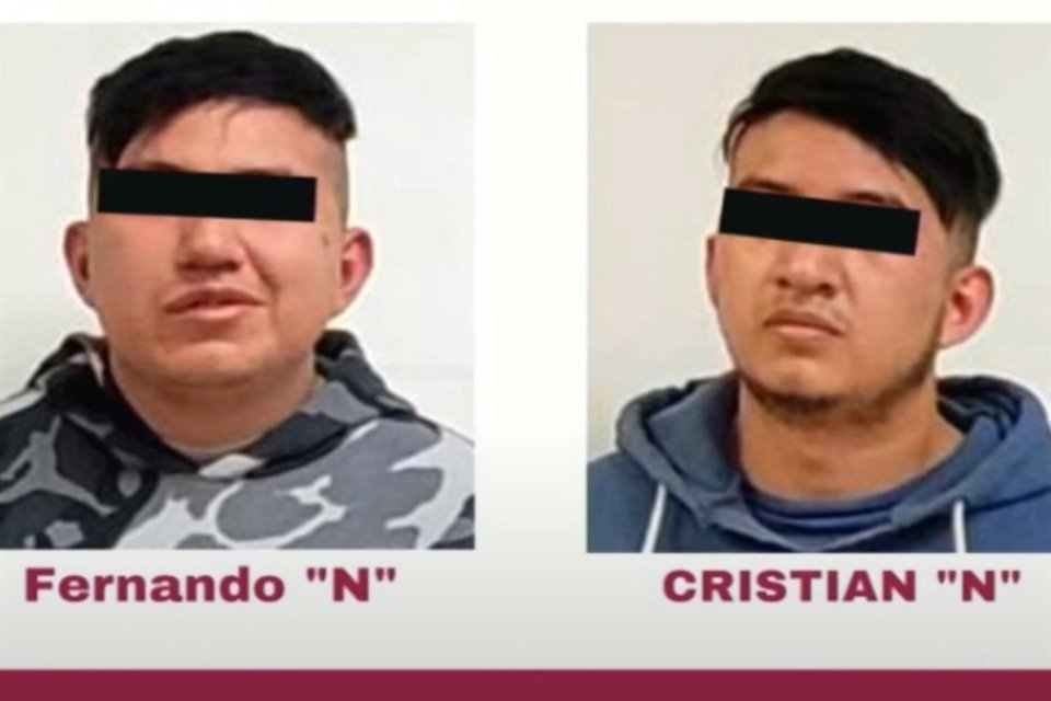 Yahir 'N' y Christian 'N', quienes fueron detenidos como parte de una investigación por asociación delictuosa agravada y extorsión agravada.