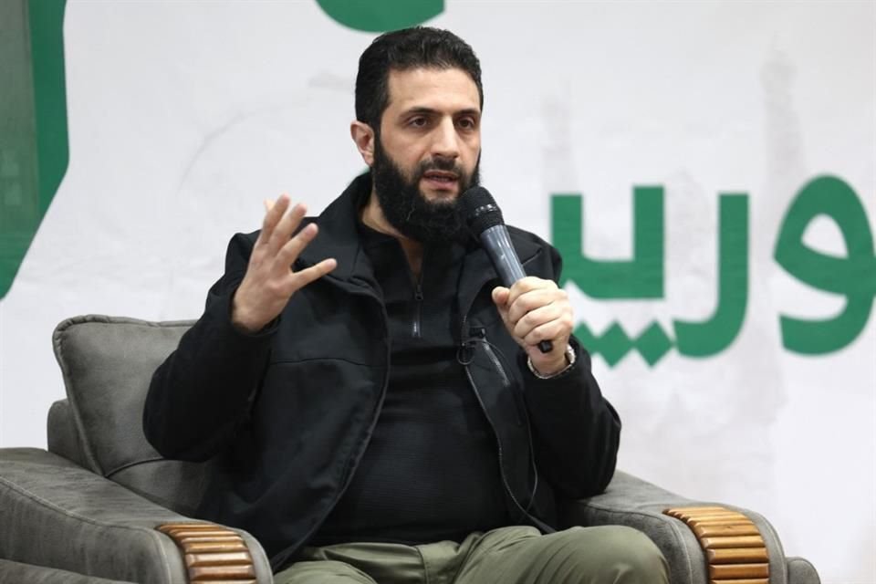 Abu Mohamed al Jolani durante una conferencia de prensa en el norte de Siria el 12 de marzo del 2024.