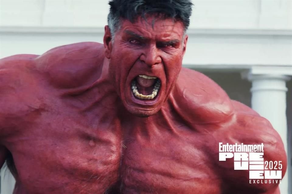 Harrison Ford impacta como Red Hulk en fotos de Entertainment Weekly para 'Captain America: Brave New World'; estrena en febrero de 2025.