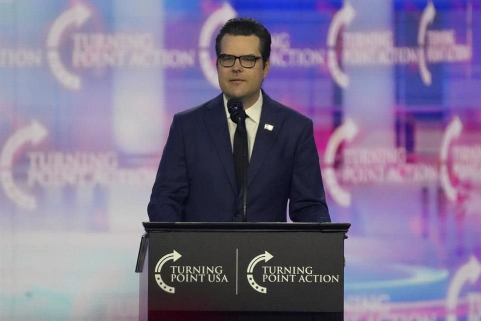 El ex representante republicano por Florida Matt Gaetz en un evento en Phoenix el 22 de diciembre del 2024.