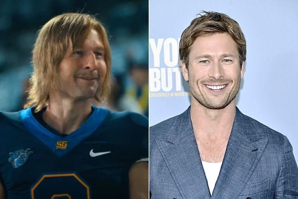 Glen Powell utilizó prostéticos para cambiar por completo su rostro como parte de la trama de la nueva serie 'Chad Powers'.