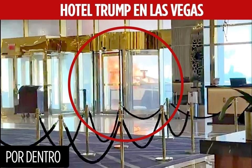 Vista desde el interior del Hotel Trump en Las Vegas al momento del incidente.