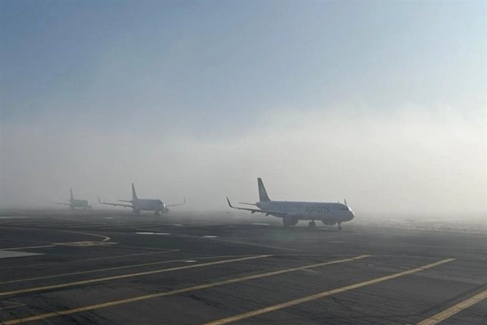 Por un banco de niebla, el AICM suspendió operaciones de sus vuelos esta mañana, por alrededor de media hora.