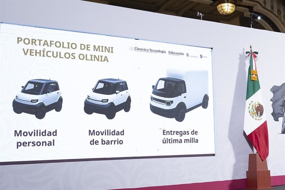 El Gobierno federal anunció la armadora mexicana Olinia, que creará automóviles eléctricos con costos entre los 90 mil y 150 mil pesos.