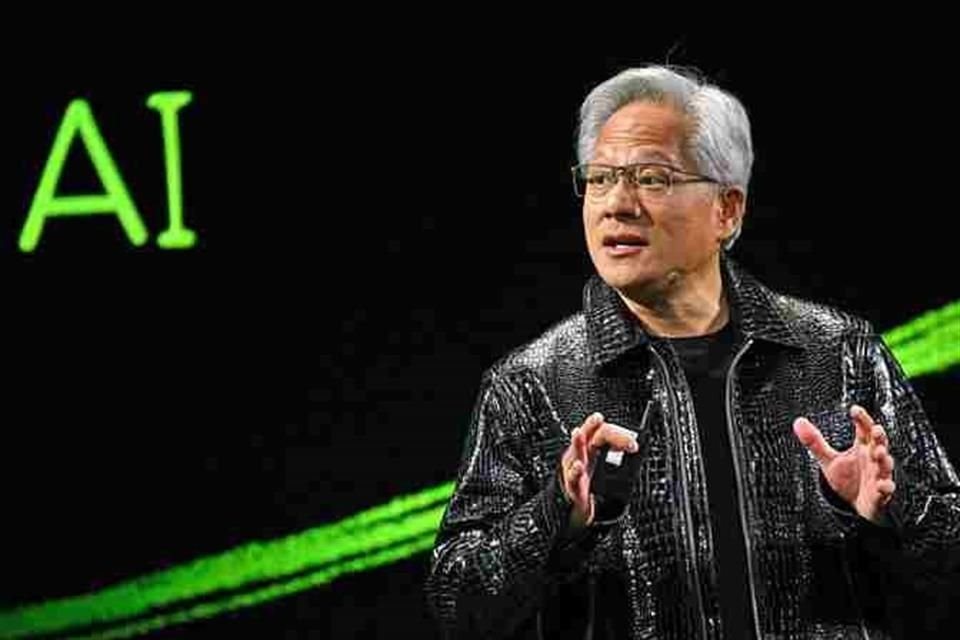 Jensen Huang, fundador y director ejecutivo de Nvidia, durante la conferencia de la compañía en el CES 2025, en Las Vegas.