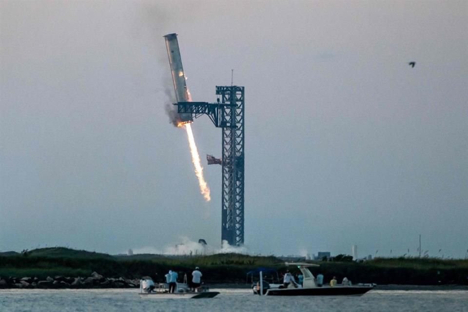 Un cohete de Starship en la base Starbase, cerca de Boca Chica, Texas, el 13 de octubre del 2024.