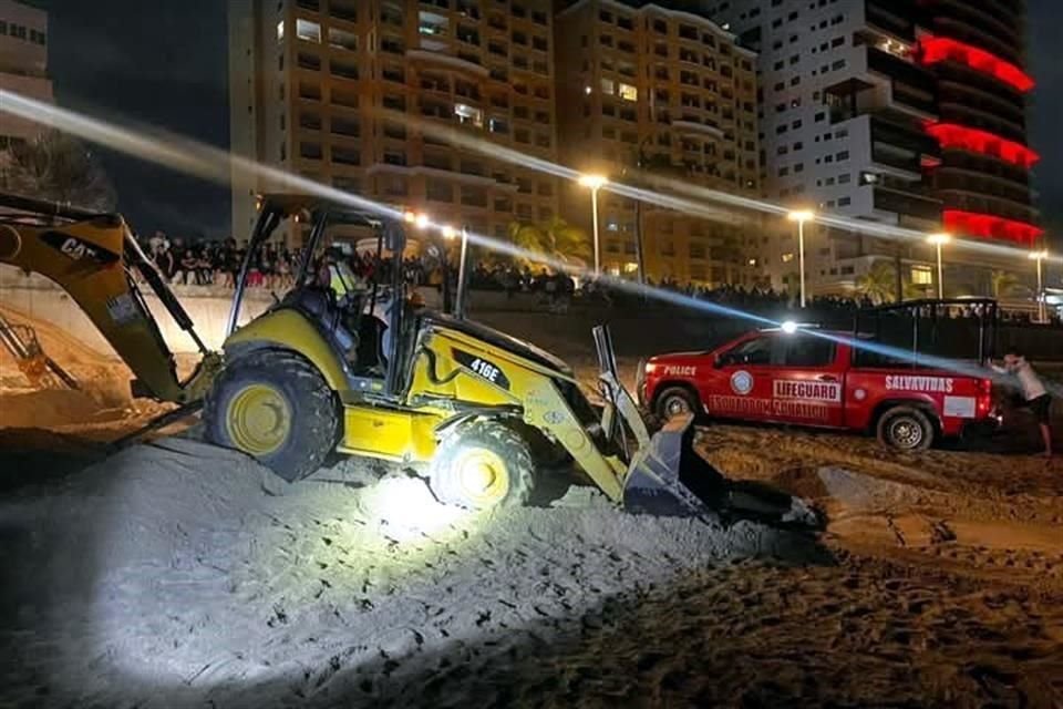 En los trabajos participó personal de Protección Civil, del Escuadrón de Salvamento Acuático y de la Operadora de Playas.