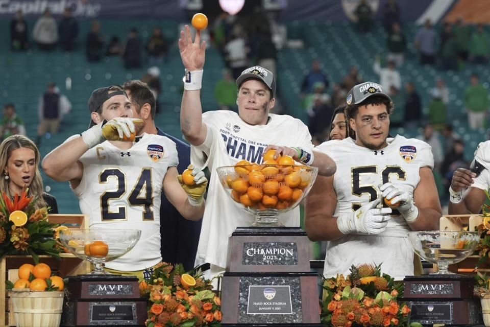 Notre Dame ganó el Orange Bowl.