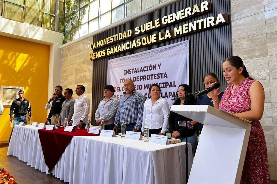 Trejo Posada en su discurso durante la ceremonia de toma de protesta.