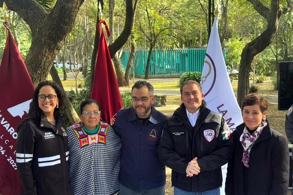 Osorio, de Tlalpan; Naxhelli Ruiz, de la CDH; Mercado, de Contreras, y López Casarín, de Álvaro Obregón.