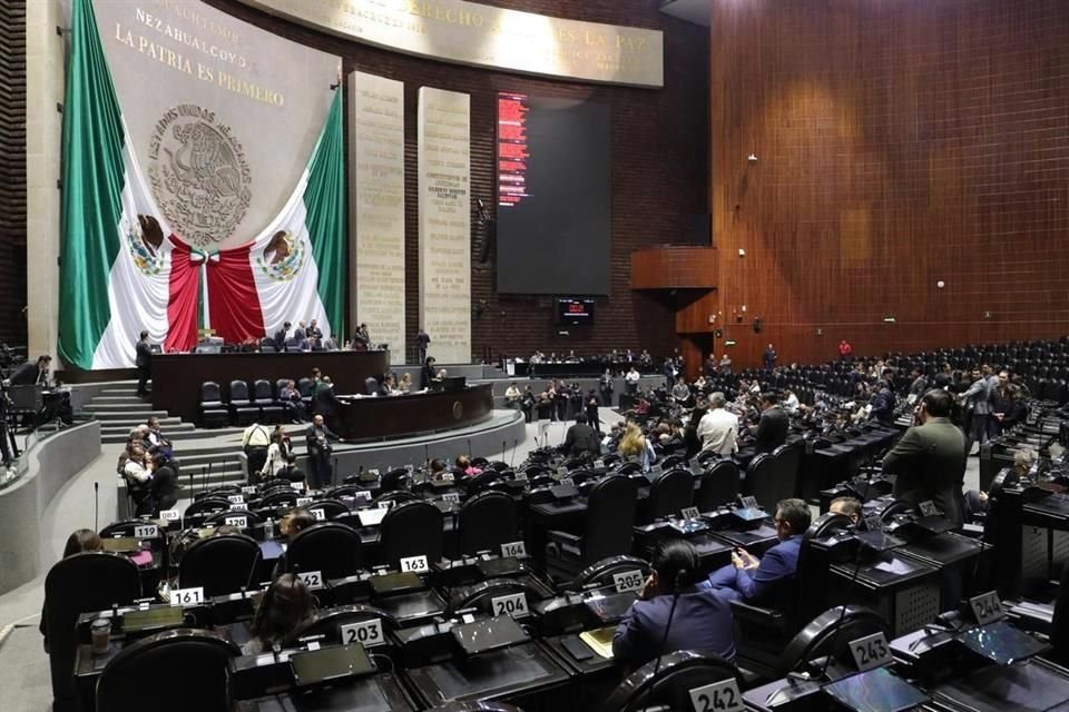 Aspecto de la sesión de la Comisión Permanente en la Cámara de Diputados.