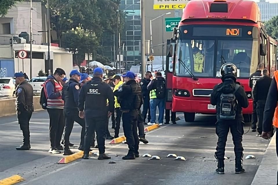 El accidente ocurrió en la esquina de Avenida Balderas y Avenida Arcos de Belén.