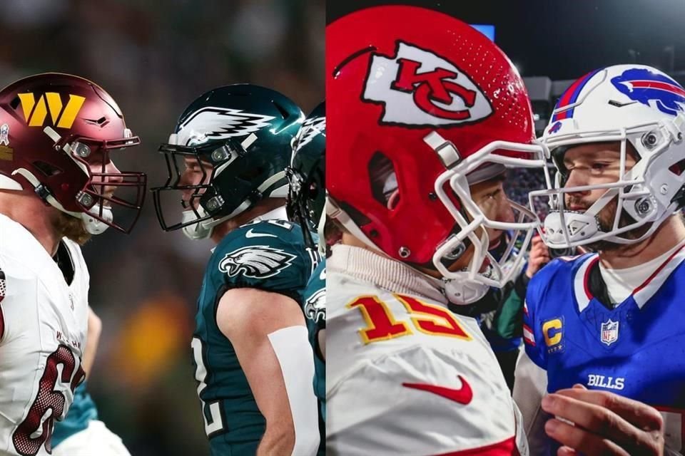 La NFC tendrá a su monarca entre Commanders e Eagles, mientras que la AFC revive una vez más la rivalidad entre Bills y Chiefs por el Super Bowl.