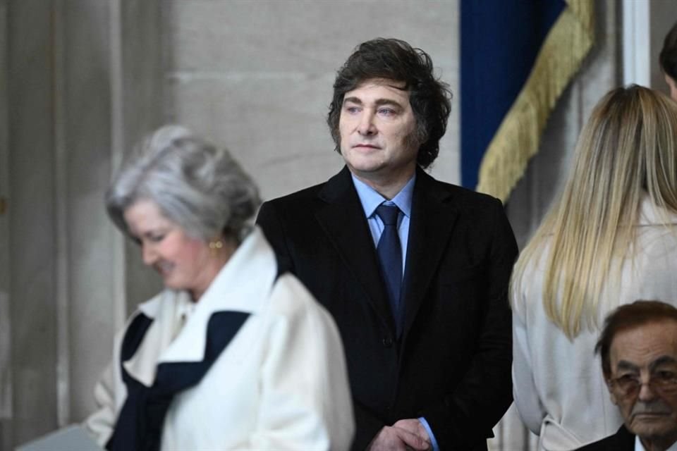 El Presidente argentino, Javier Milei, a su llegada a la investidura de Donald Trump en Washington, el 20 de enero.