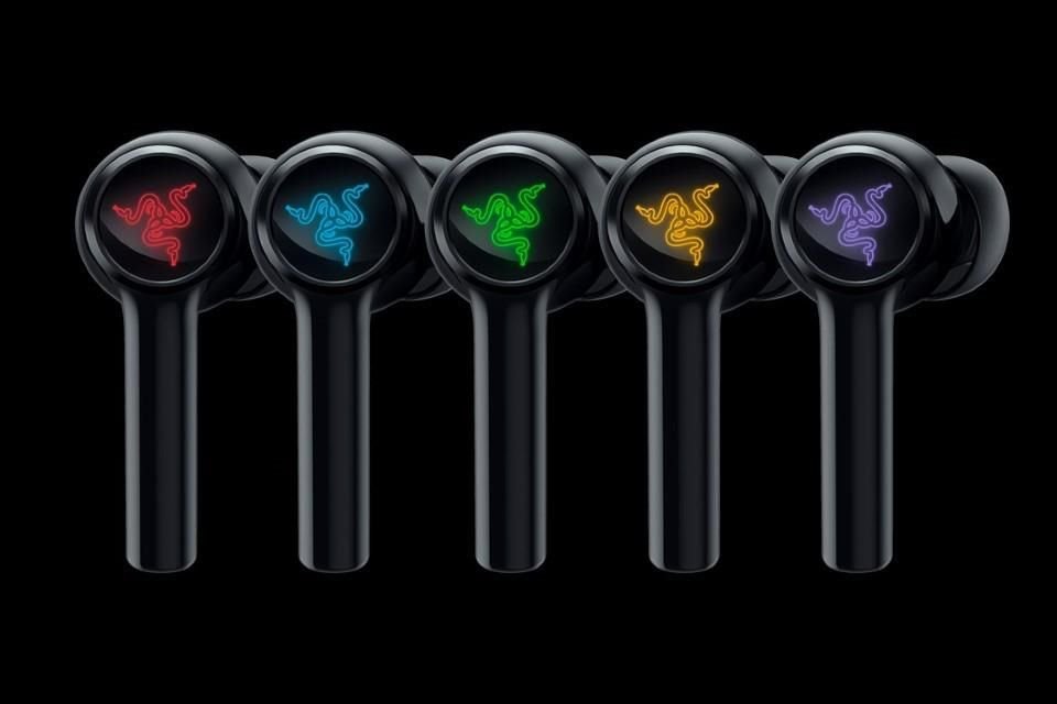 Según Razer, los audífonos Hammerhead True Wirless permiten configurar la iluminación con 16.8 millones de colores y un paquete de efectos a elegir.