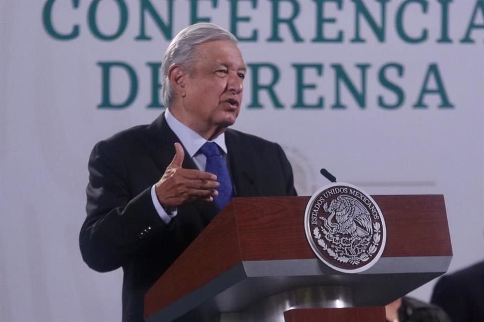 El Presidente López Obrador en conferencia matutina.