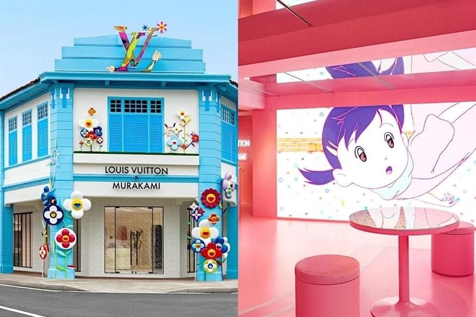 La colaboración entre Louis Vuitton y Takashi Murakami no pasa desapercibida, ya que el diferentes locales del mundo se ve la temática colorida de su estilo.