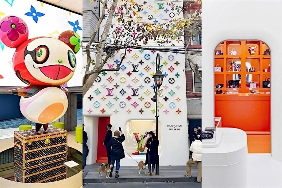 Aunque en muchos establecimientos del mundo predomina la esencia minimalista de Louis Vuitton, también se han reinventado con los colores vívidos del arte de Murakami.