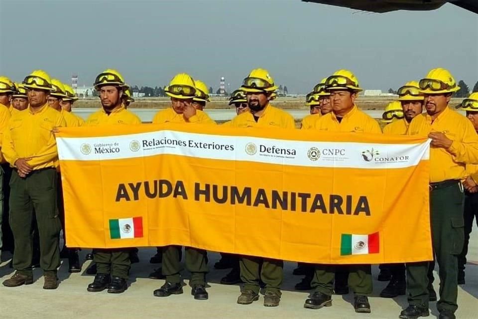 La delegación de Ayuda Humanitaria 'Cehui' arribó al país tras colaborar en la extinción de incendios en California, Estados Unidos.