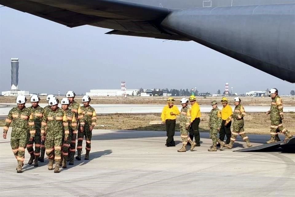 La delegación de Ayuda Humanitaria 'Cehui' arribó al país tras colaborar en la extinción de incendios en California, Estados Unidos.