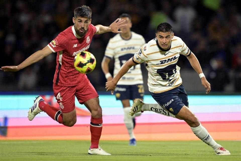 Pumas y Toluca reparten puntos.