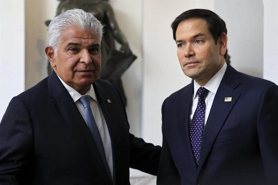 El Presidente de Panamá, José Raúl Mulino, recibe al Secretario de Estado de EU, Marco Rubio.