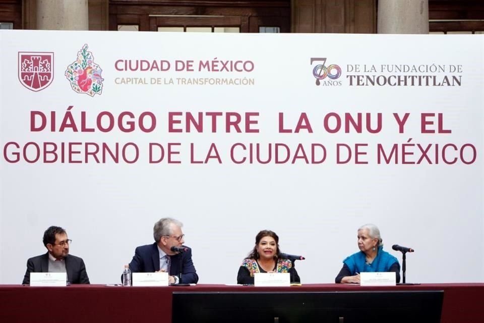 Clara Brugada, Jefa de Gobierno, se reunió con autoridades de la ONU y el Gobierno de la CDMX.