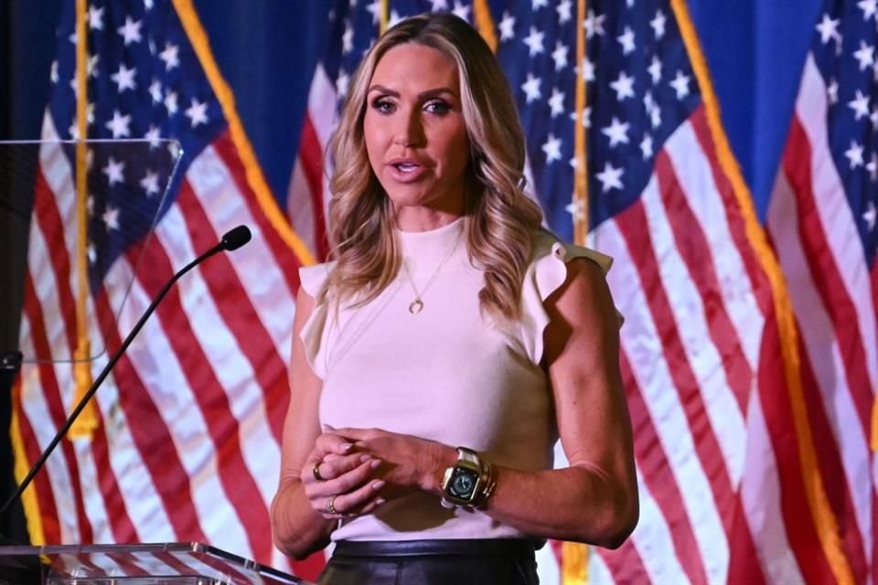 Lara Trump habla durante una reunión del Comité Nacional Republicano en Washington DC el 17 de enero del 2025.