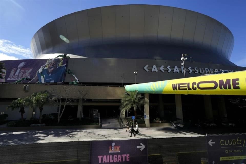 El Superdome está listo para el Super Bowl.