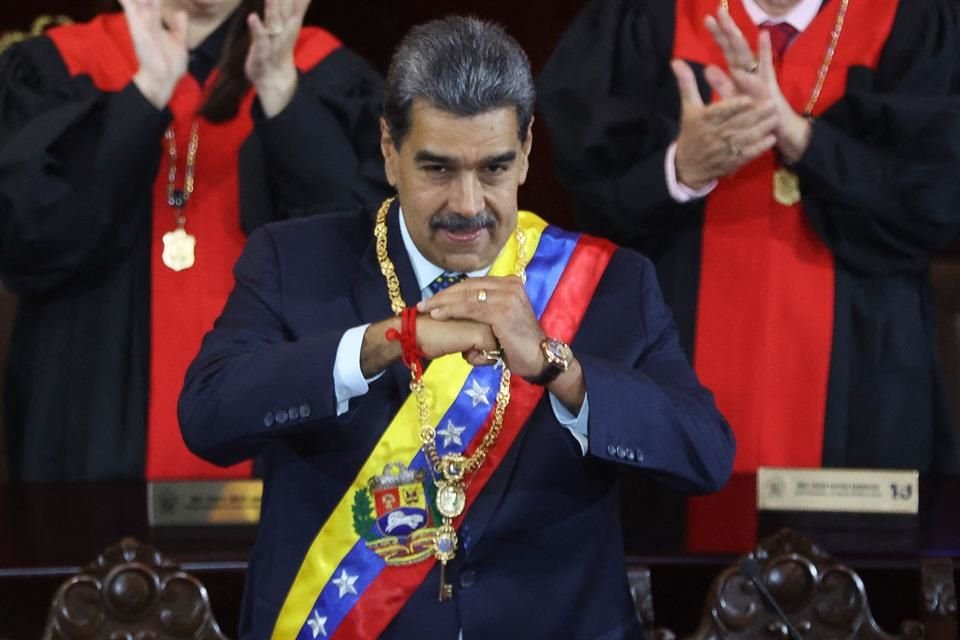 El Presidente de Venezuela, Nicolás Maduro, durante una ceremonia en Caracas, el 31 de enero del 2025.