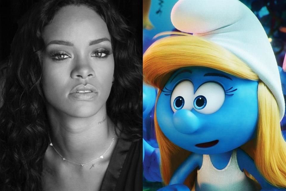 La cantante Rihanna deslumbró como Pitufina en el primer tráiler de la nueva película musical 'Pitufos'.