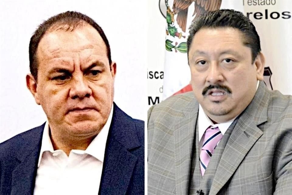 El mismo día que solicitó a Cámara de Diputados el desafuero de Cuauhtémoc Blanco (Izq), Uriel Carmona (Der) fue destituido como Fiscal de Morelos.