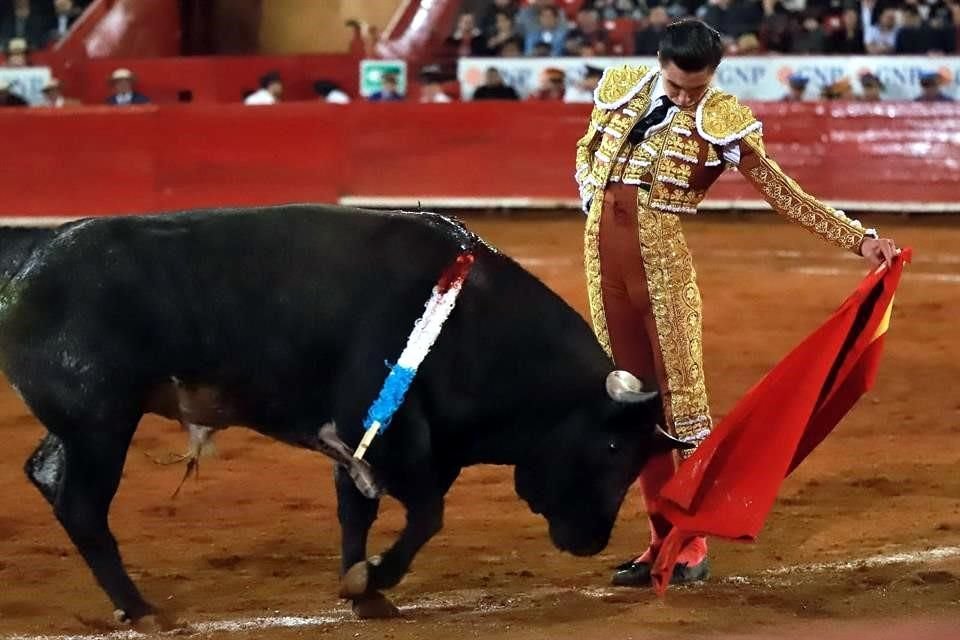 Bruno Aloi, pese a recibir un golpe durante su actuación, fue el mejor de la novillada en la México.