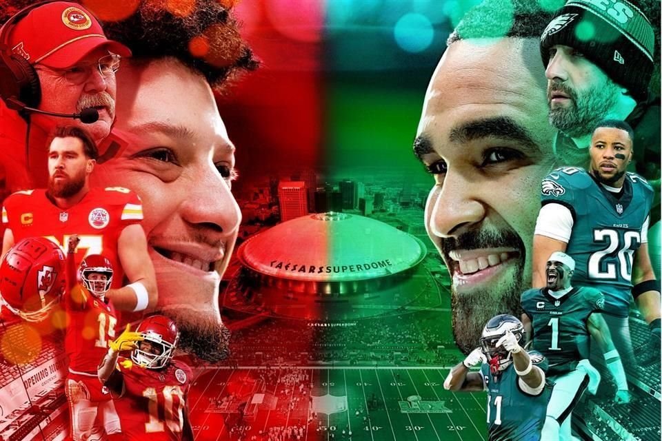 Kansas City va por el tricampeonato de la NFL, pero Filadelfia quiere consumar revancha en Nueva Orleans.