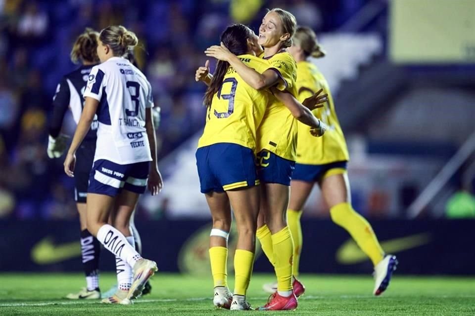 Rayadas no pudo mantener ventaja en dos ocasiones y terminó por perder 3-2 en su visita al América, viendo frenada una racha de 4 juegos sin derrota, a unos días del Clásico Regio Femenil.