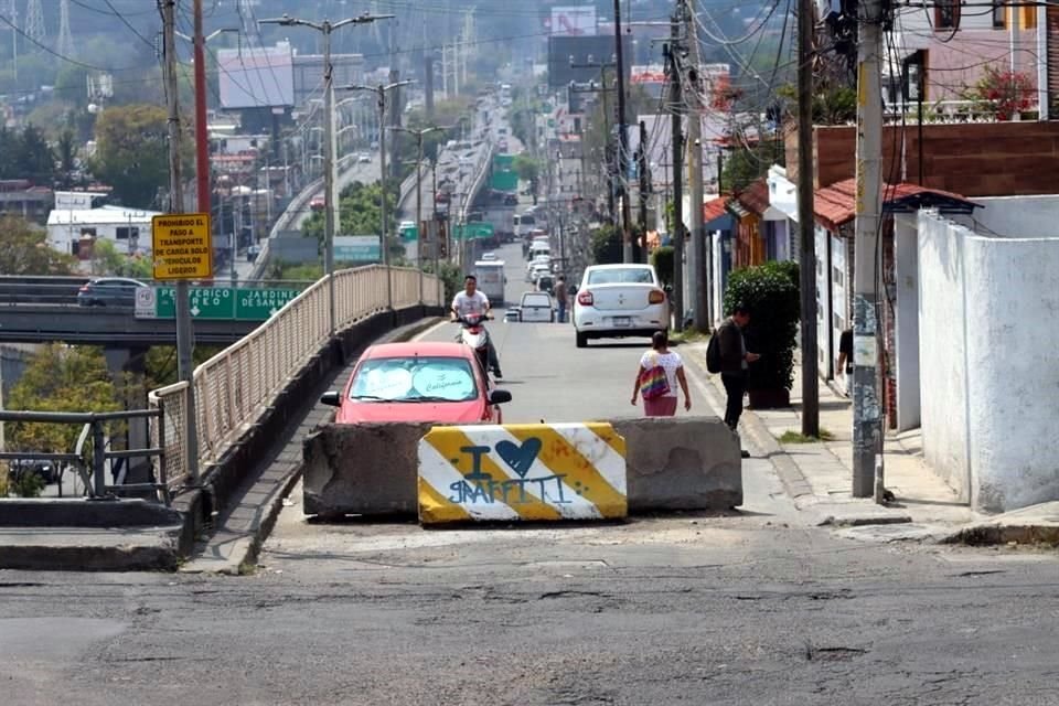 EL CIERRE. Vecinos de la Colonia Misiones lograron con un amparo restringir el paso Bulevar de las Misiones Poniente.