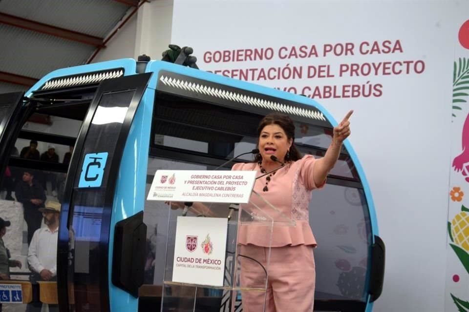 Clara Brugada, Jefa de Gobierno, señaló que en dos años estará listo el Cablebús en Magdalena Contreras, aunque aún no se han concluído los estudios.