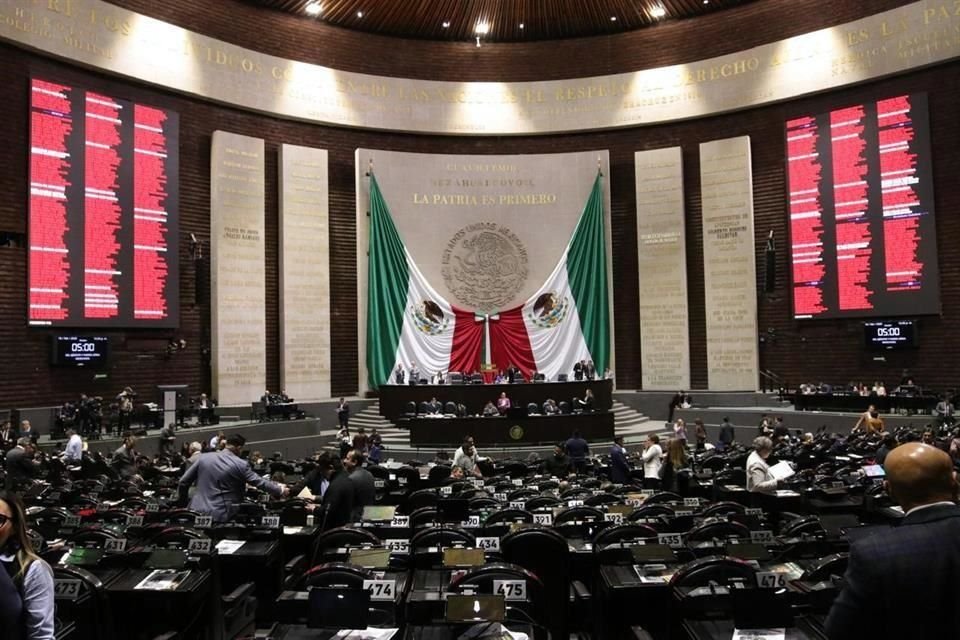 Aspecto de la sesión de este martes en la Cámara de Diputados.